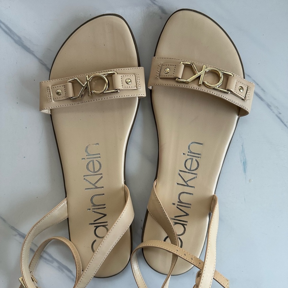 Calvin Klein Beige Sandala